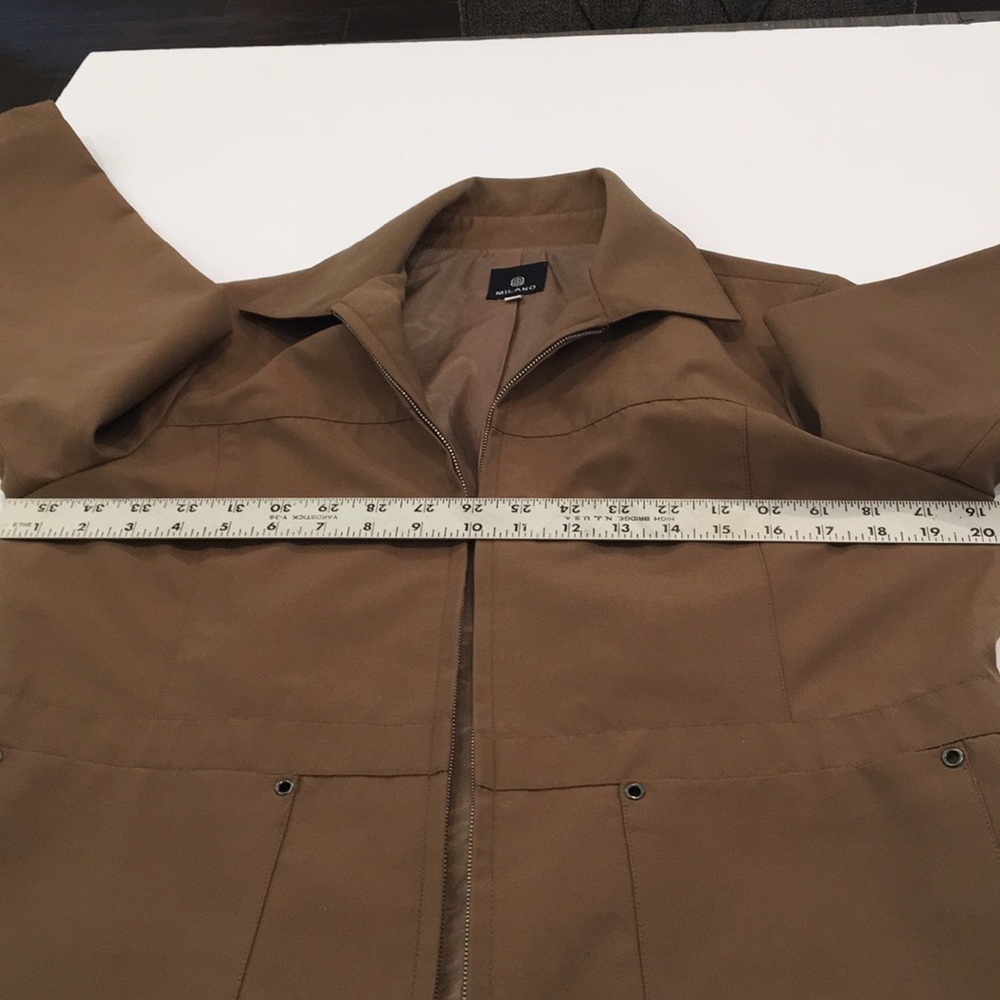 Lightweight Lined Zip Jacket. Tan. Pockets - image 7